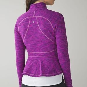 Lululemon Hustle In Your Bustle Jacket Diamond Jacquard Space Dye Violet Size 12